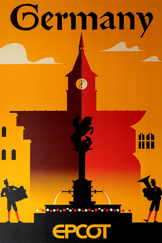 Germany Epcot Center Attraction Vintage Style Poster Wall Art Print Home Wall Decor - xonomax