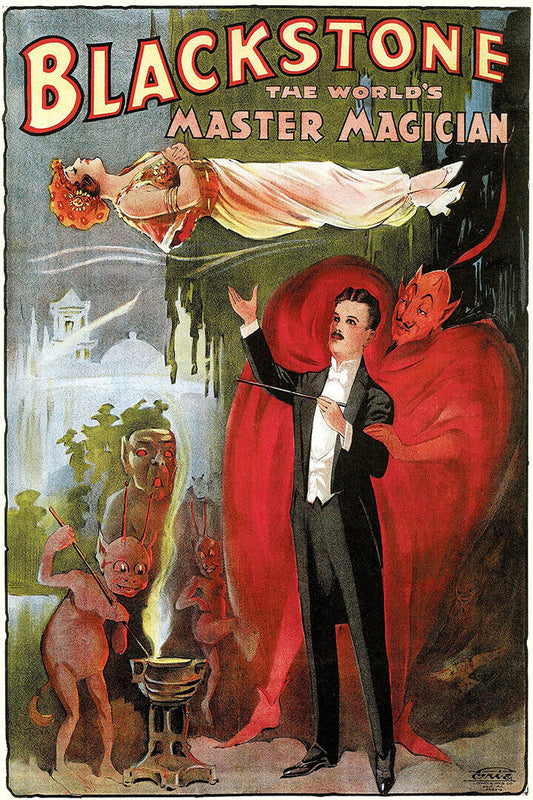 1930s Blackstone The Magician Vintage Style Early Magic Poster Wall Art Print Home Wall Decor - xonomax