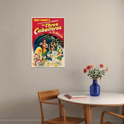 Three Caballeros Animation Movie Donald Duck Comedy Poster Wall Art Print Home Wall Decor - xonomax