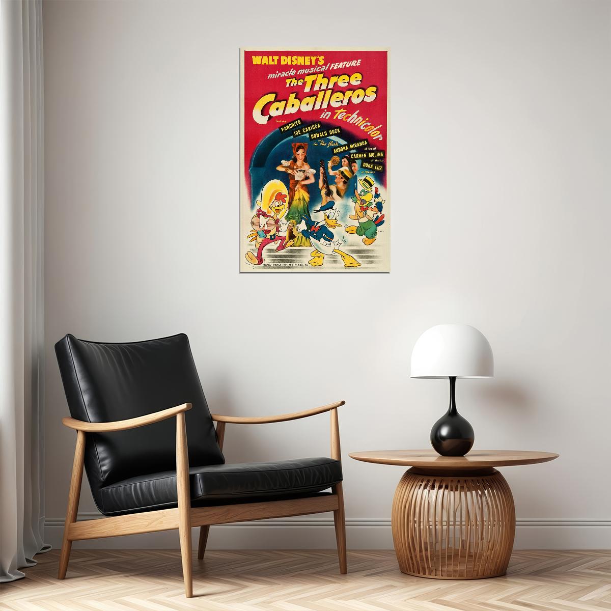 Three Caballeros Animation Movie Donald Duck Comedy Poster Wall Art Print Home Wall Decor - xonomax