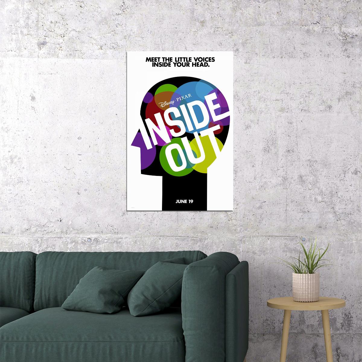 Inside Out 2015 Animation Movie Action Comedy Poster Wall Art Print Home Wall Decor - xonomax