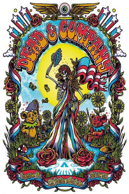 Grateful Dead Pavilion At Star Lake Pennsylvania 2022 Poster Wall Art Print Home Wall Decor - xonomax
