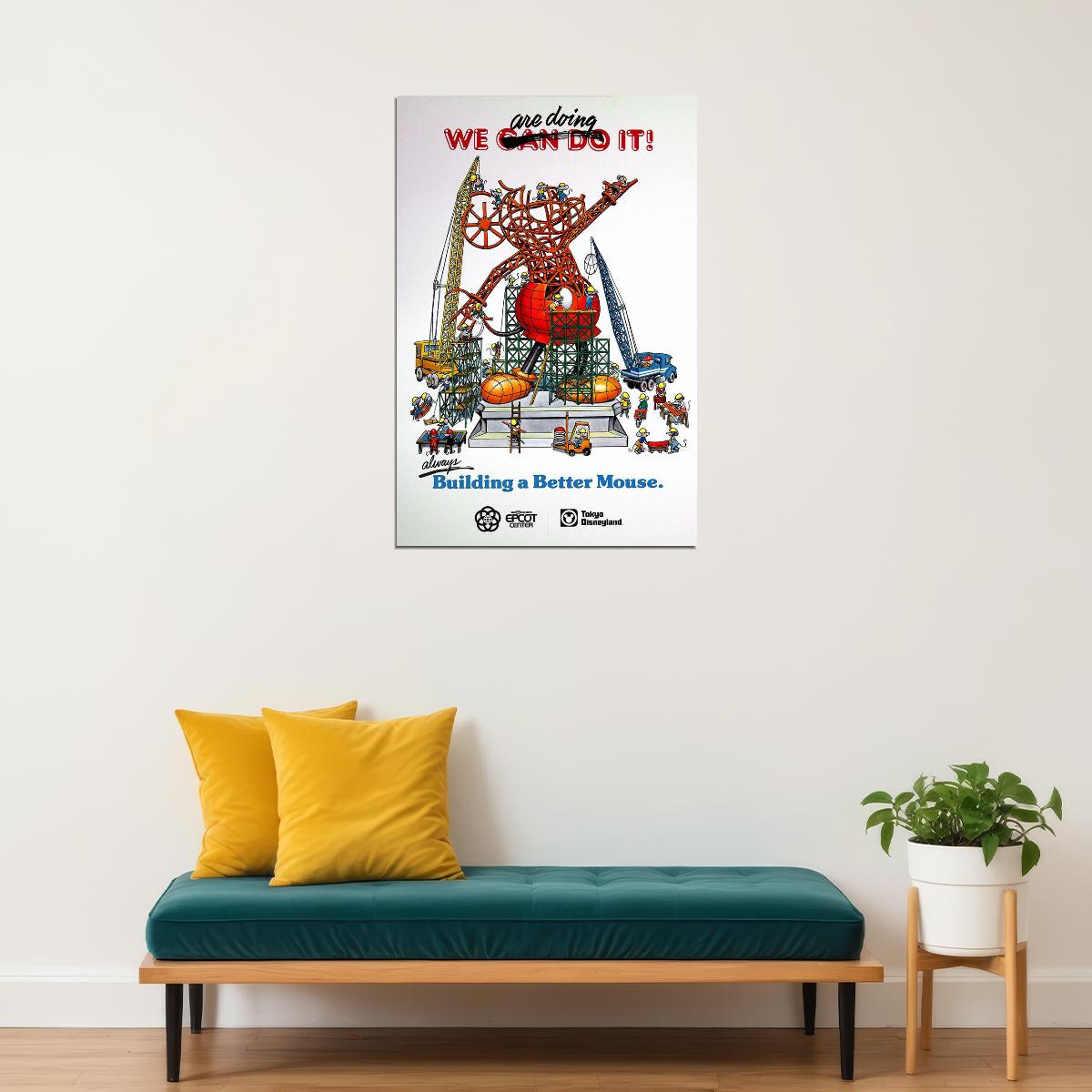 We Are Doing It 1978 Epcot Center Tokyo Disneyland Poster Wall Art Print Home Wall Decor - xonomax