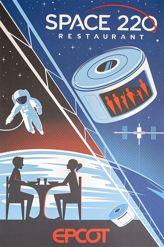 Epcot Center Attraction Space 220 Vintage Style Poster Wall Art Print Home Wall Decor - xonomax