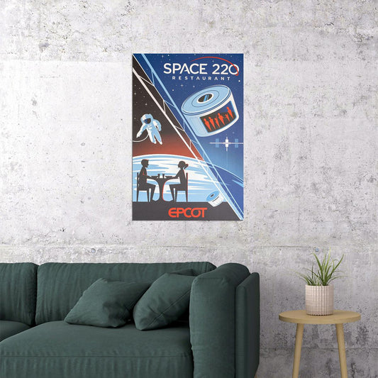 Epcot Center Attraction Space 220 Vintage Style Poster Wall Art Print Home Wall Decor - xonomax