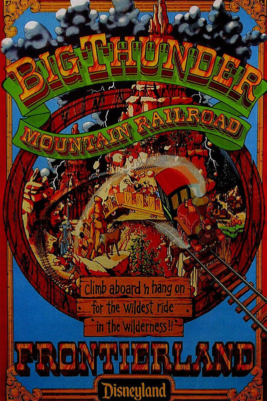 Big Thunder Mountain Attraction Funny Vintage Style Poster Wall Art Print Home Wall Decor - xonomax