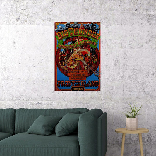 Big Thunder Mountain Attraction Funny Vintage Style Poster Wall Art Print Home Wall Decor - xonomax