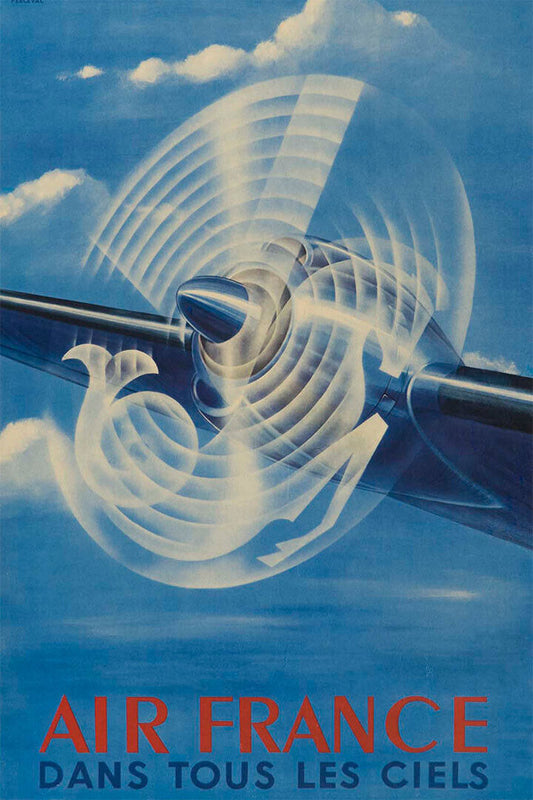 Air France In All Skies Vintage Airline Travel Poster Wall Art Print Home Wall Decor - xonomax
