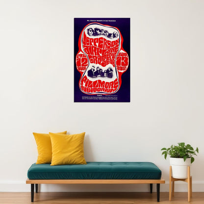Grateful Dead Jefferson Airplane Fillmore Concert Poster Wall Art Print Home Wall Decor - xonomax