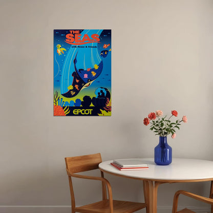 Epcot Center Attraction The Seas American Action Poster Wall Art Print Home Wall Decor - xonomax