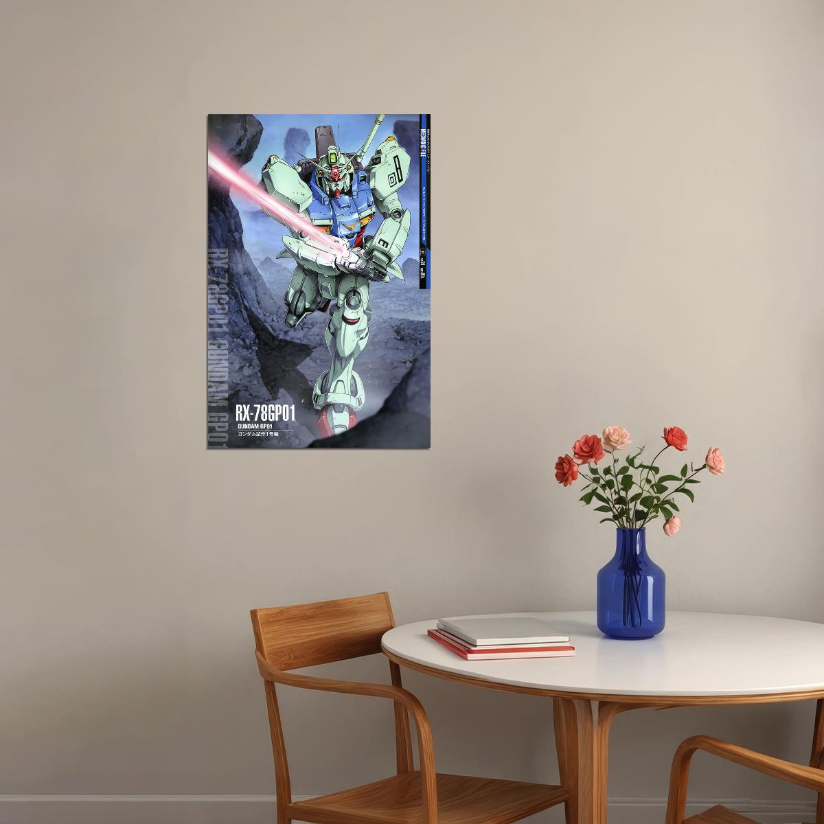 Gundam Gp01 Rx-78gp01 Gundam Mechanical Japanese Anime Poster Wall Art Print Home Wall Decor - xonomax