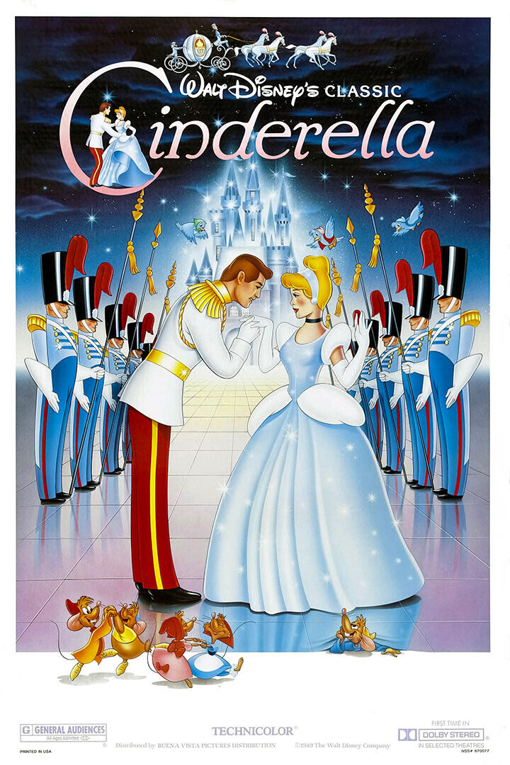 Cinderella 1987 Animation Movie Family Comedy Poster Wall Art Print Home Wall Decor - xonomax