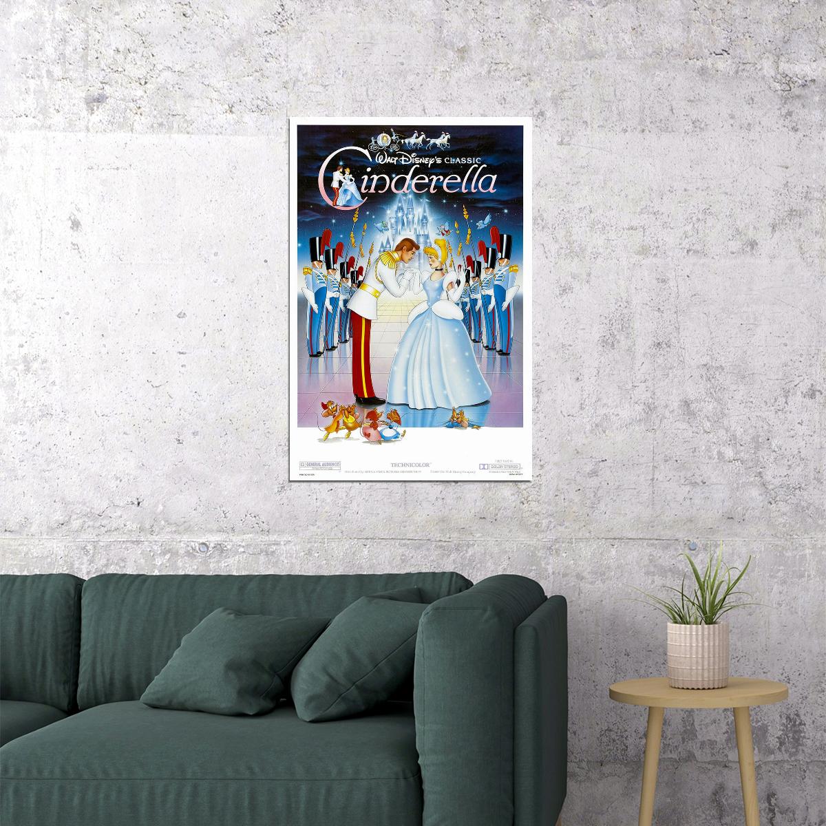 Cinderella 1987 Animation Movie Family Comedy Poster Wall Art Print Home Wall Decor - xonomax
