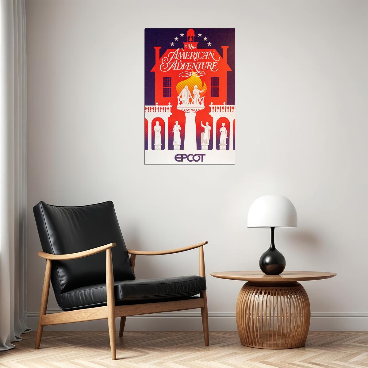Epcot Center Attraction American Adventure Poster Wall Art Print Home Wall Decor - xonomax