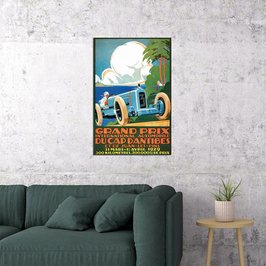 Vintage Racing Grand Prix 1929 Race Auto Poster Wall Art Print Home Wall Decor - xonomax