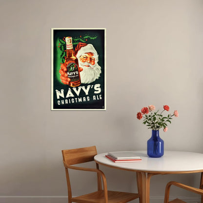 Navy's Christmas Ale Christmas Holiday Beer Wine Poster Wall Art Print Home Wall Decor - xonomax