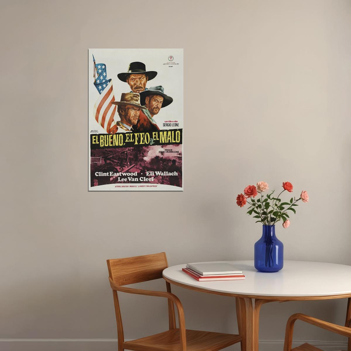 The Good The Bad And The Ugly Movie Western Action Poster Wall Art Print Home Wall Decor - xonomax