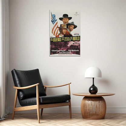 The Good The Bad And The Ugly Movie Western Action Poster Wall Art Print Home Wall Decor - xonomax
