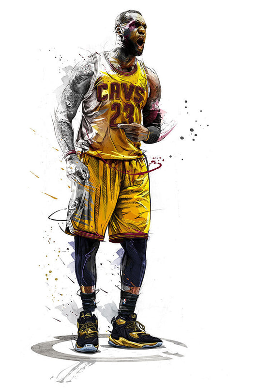 Lebron James American Player Basketball Sports Poster Wall Art Print Home Wall Decor - xonomax
