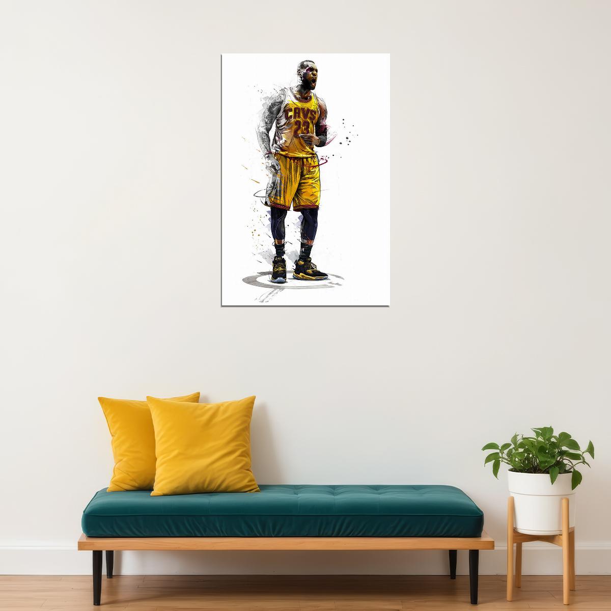 Lebron James American Player Basketball Sports Poster Wall Art Print Home Wall Decor - xonomax
