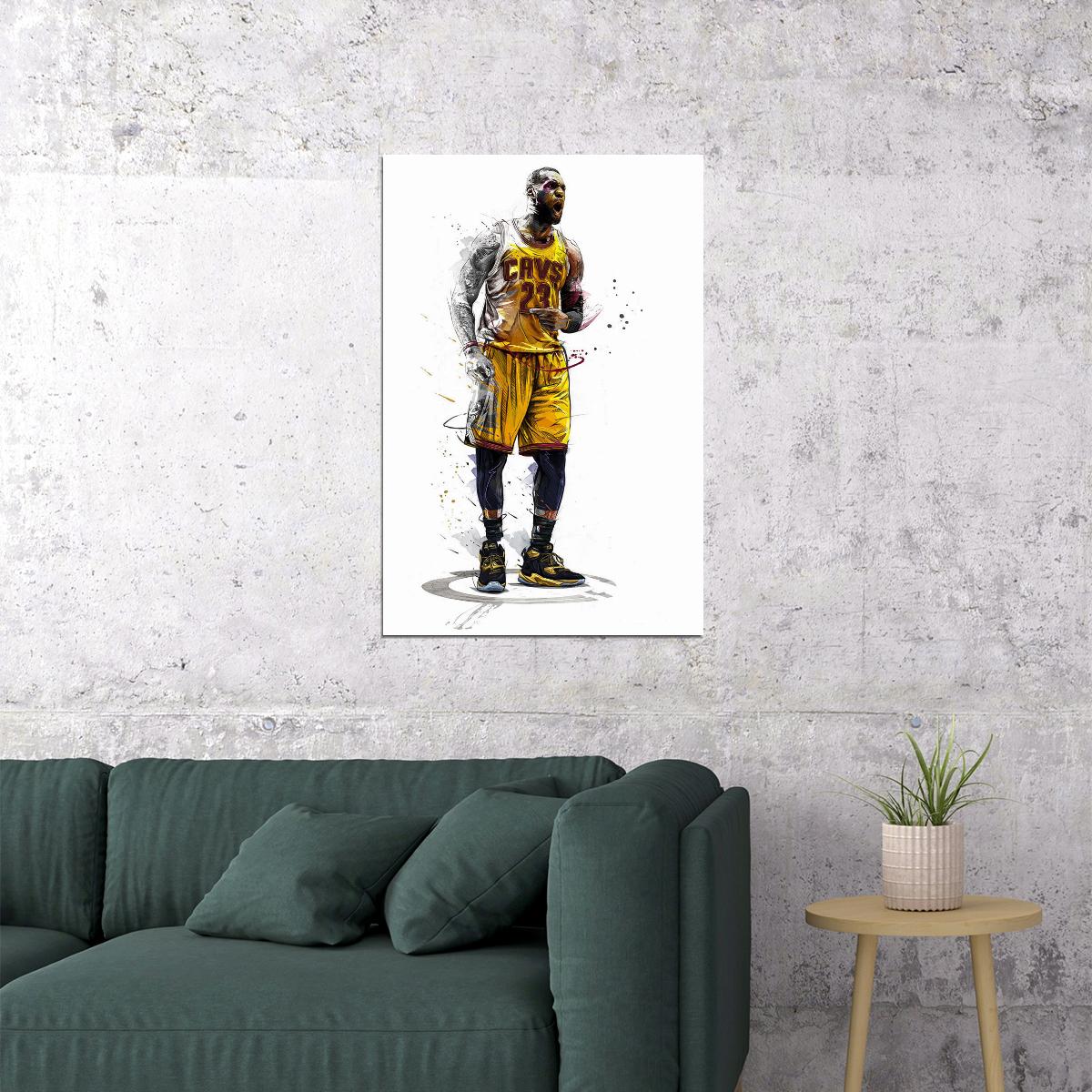 Lebron James American Player Basketball Sports Poster Wall Art Print Home Wall Decor - xonomax