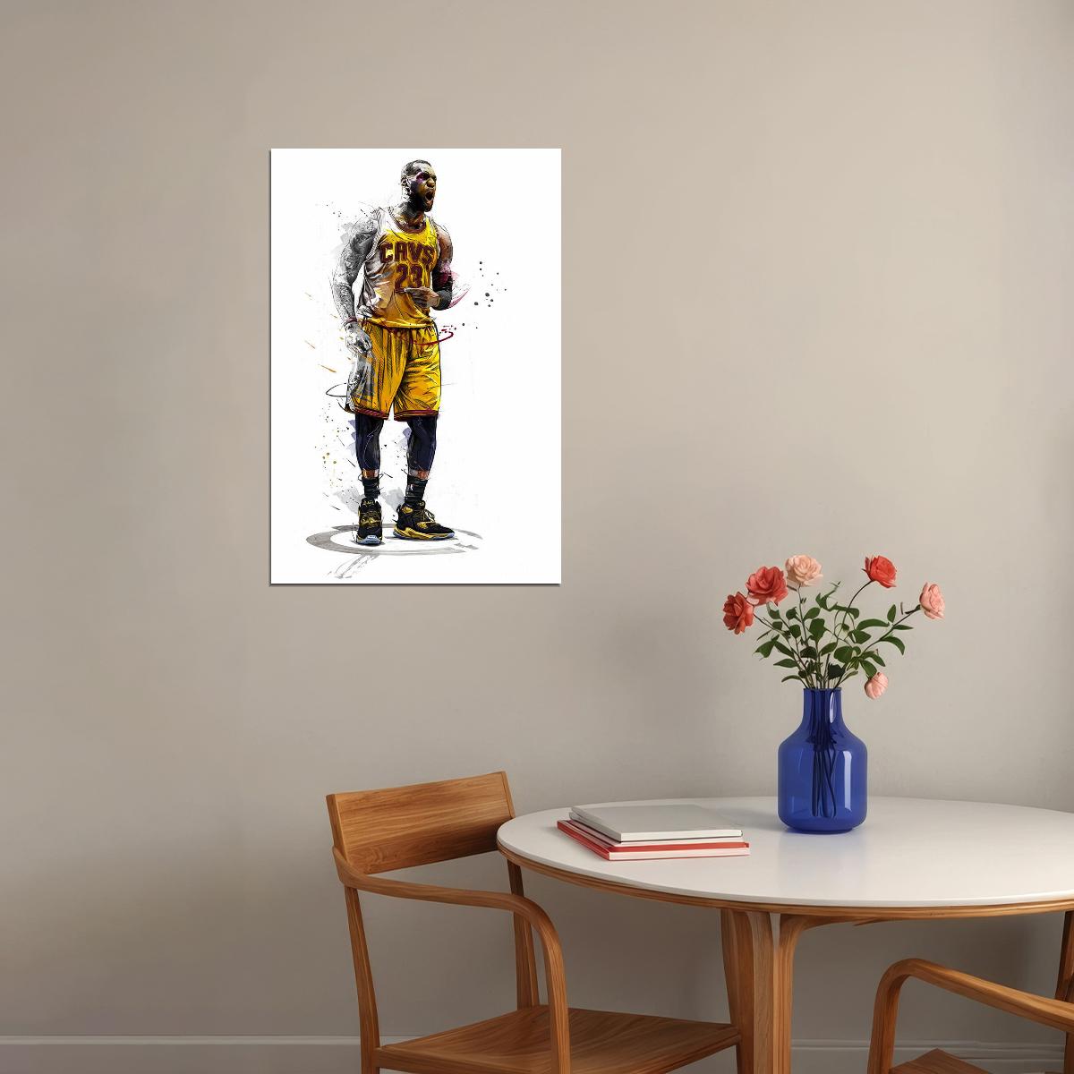 Lebron James American Player Basketball Sports Poster Wall Art Print Home Wall Decor - xonomax