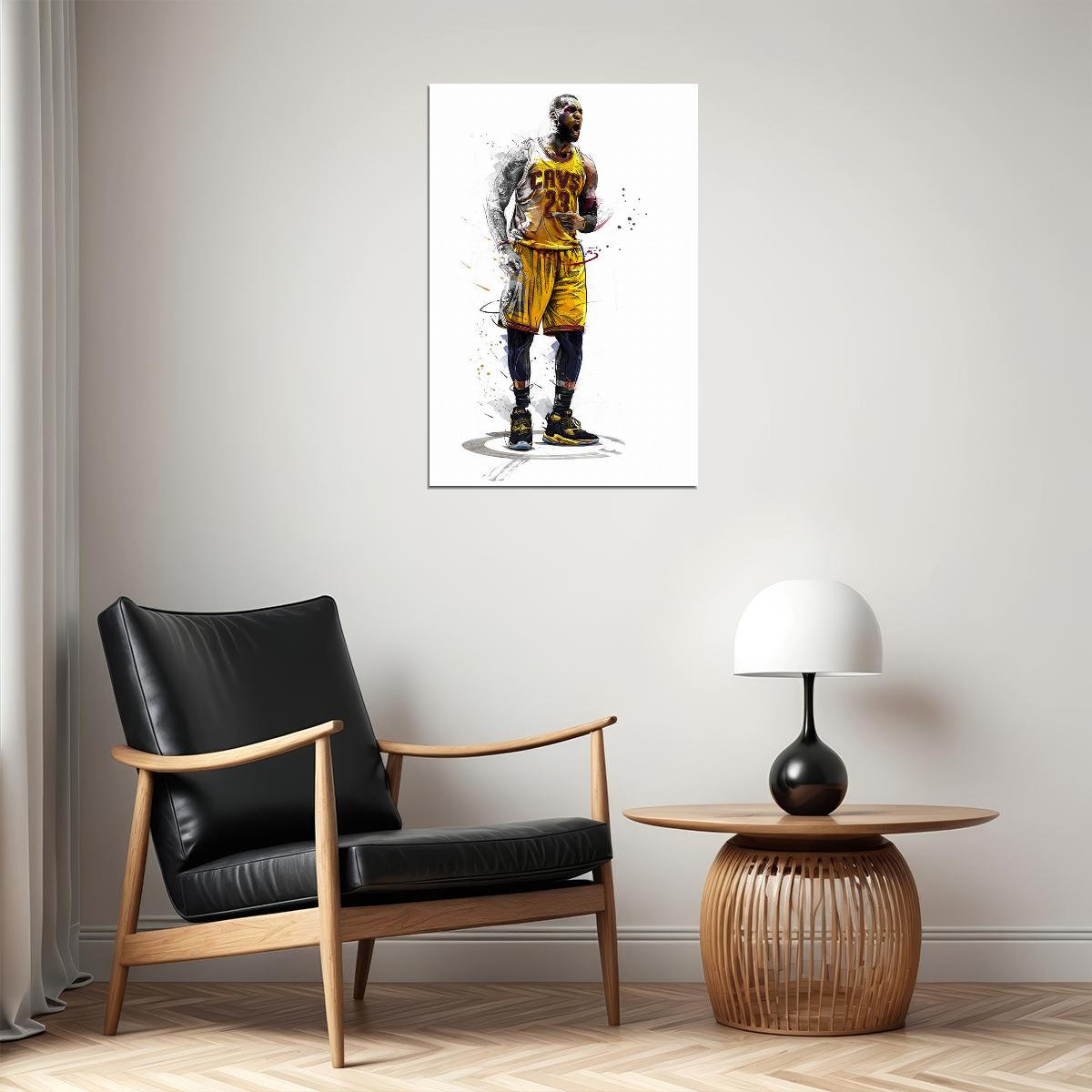 Lebron James American Player Basketball Sports Poster Wall Art Print Home Wall Decor - xonomax