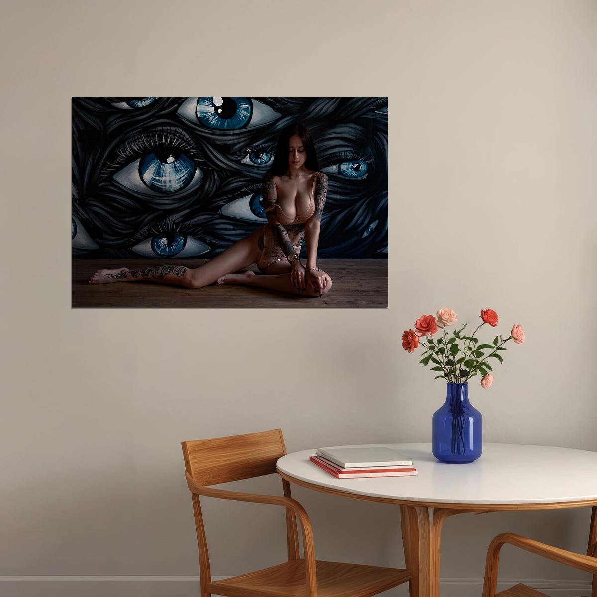 Hot Sexy Tattoos Girl Beauty Woman Model Poster Wall Art Print Home Wall Decor - xonomax