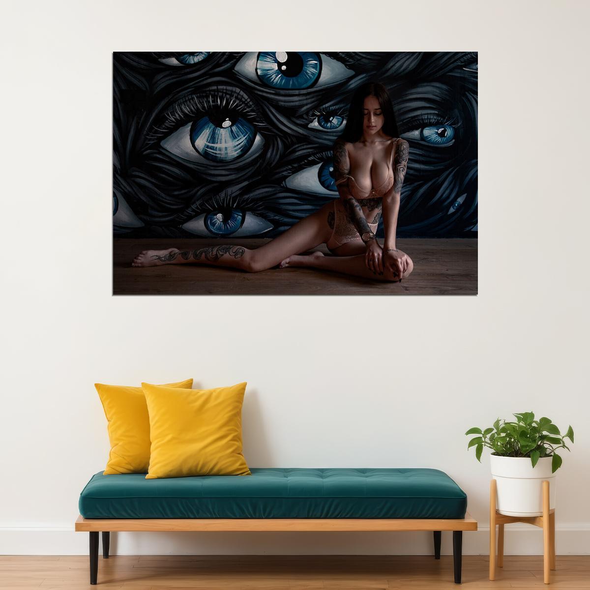 Hot Sexy Tattoos Girl Beauty Woman Model Poster Wall Art Print Home Wall Decor - xonomax