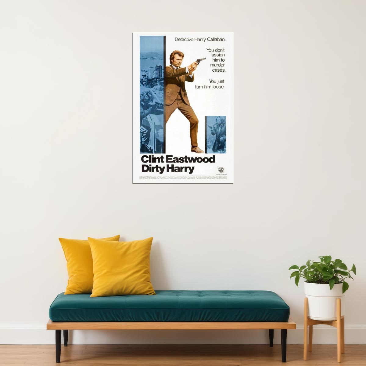 Dirty Harry Action Thriller Movie Cinema Poster Wall Art Print Home Wall Decor - xonomax