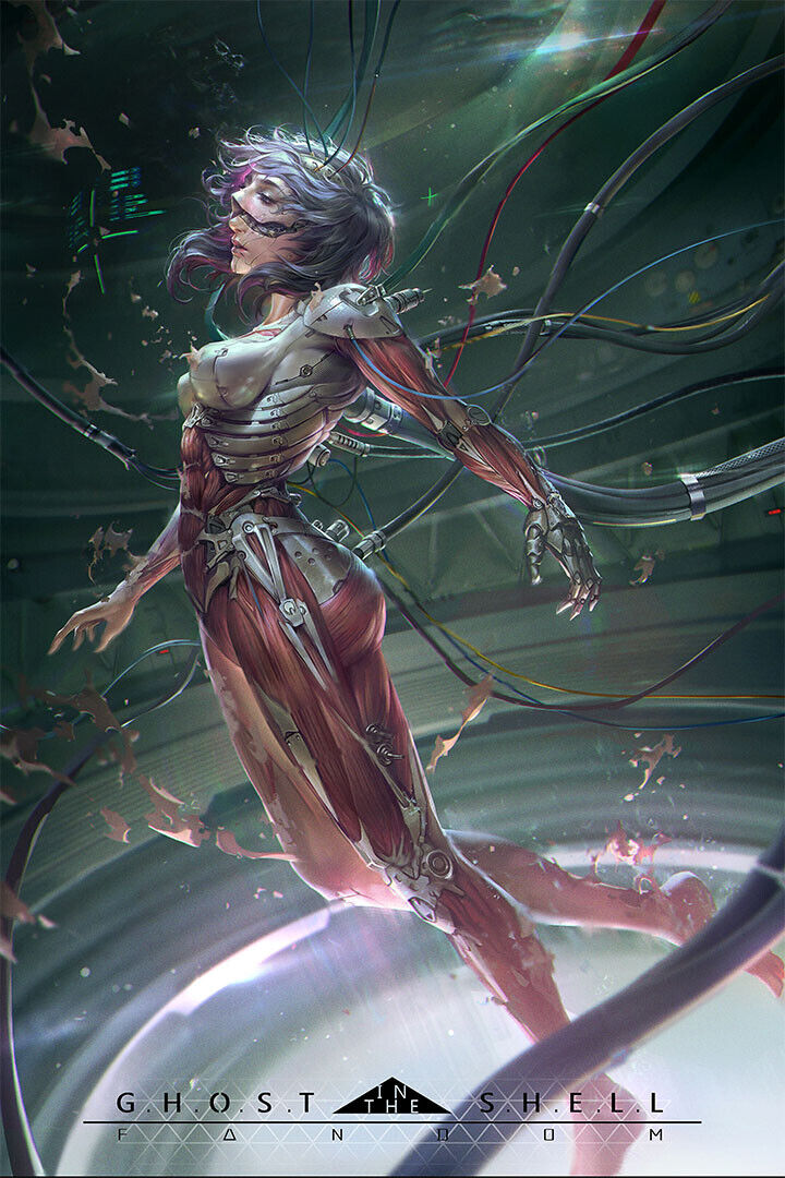 Ghost In The Shell Science Fiction Action Movie Poster Wall Art Print Home Wall Decor - xonomax
