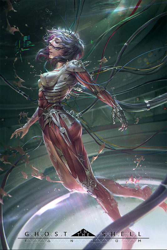 Ghost In The Shell Science Fiction Action Movie Poster Wall Art Print Home Wall Decor - xonomax