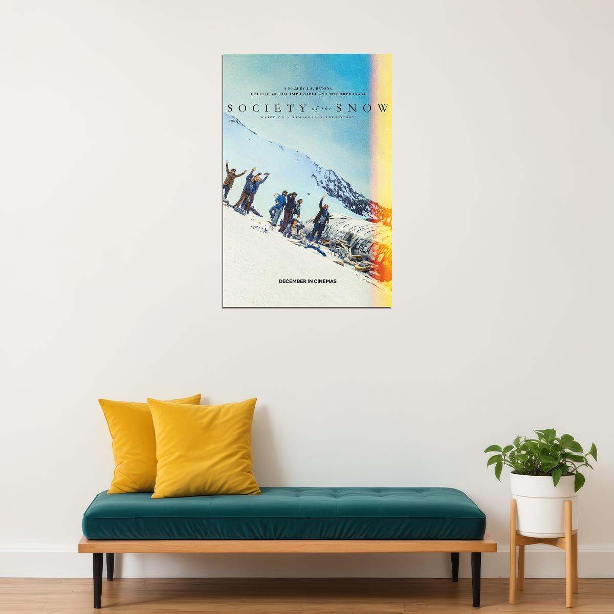 Society Of The Snow History Drama Movie Cinema Film Poster Wall Art Print Home Wall Decor - xonomax