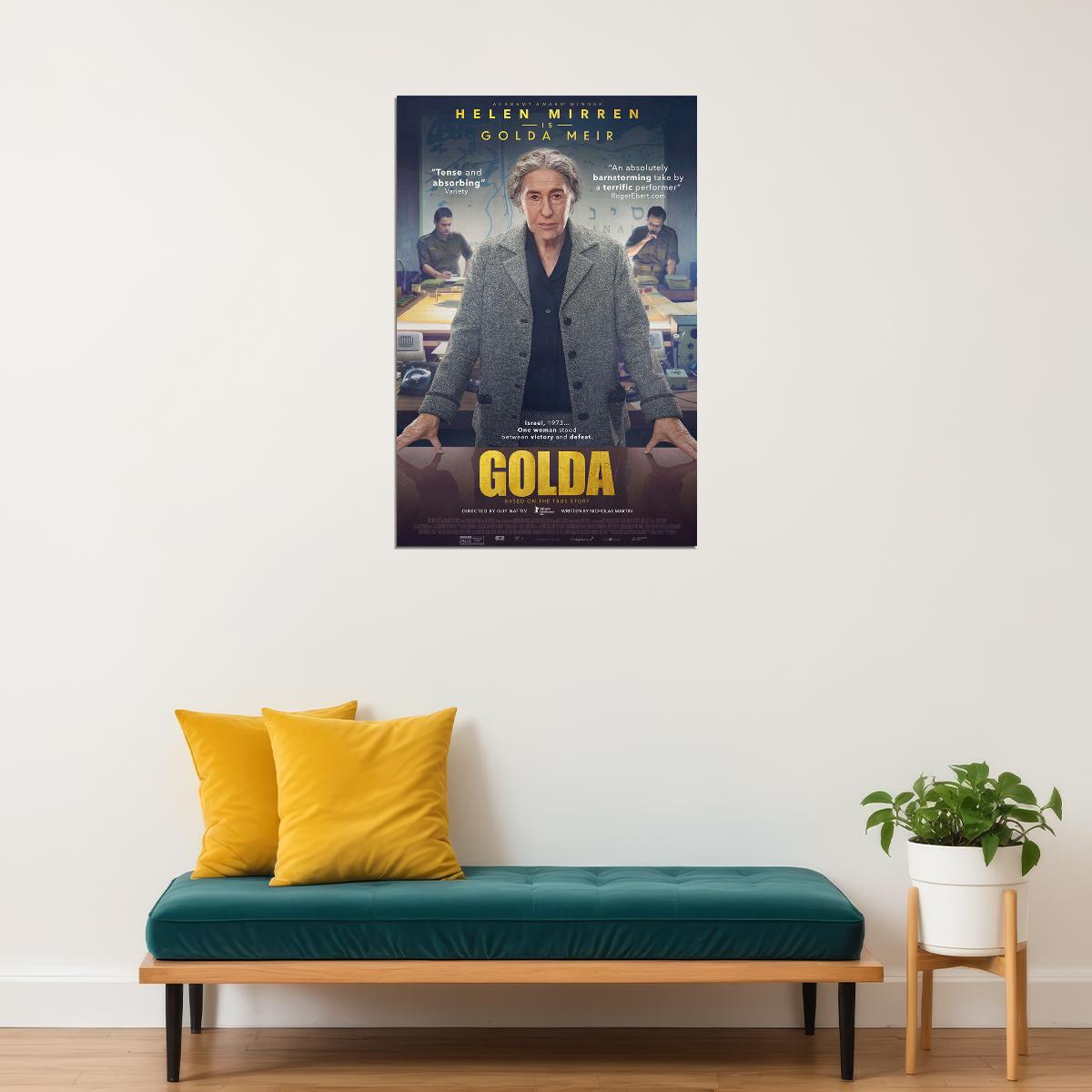 Golda History Drama Biography Movie Cinema Film Poster Wall Art Print Home Wall Decor - xonomax
