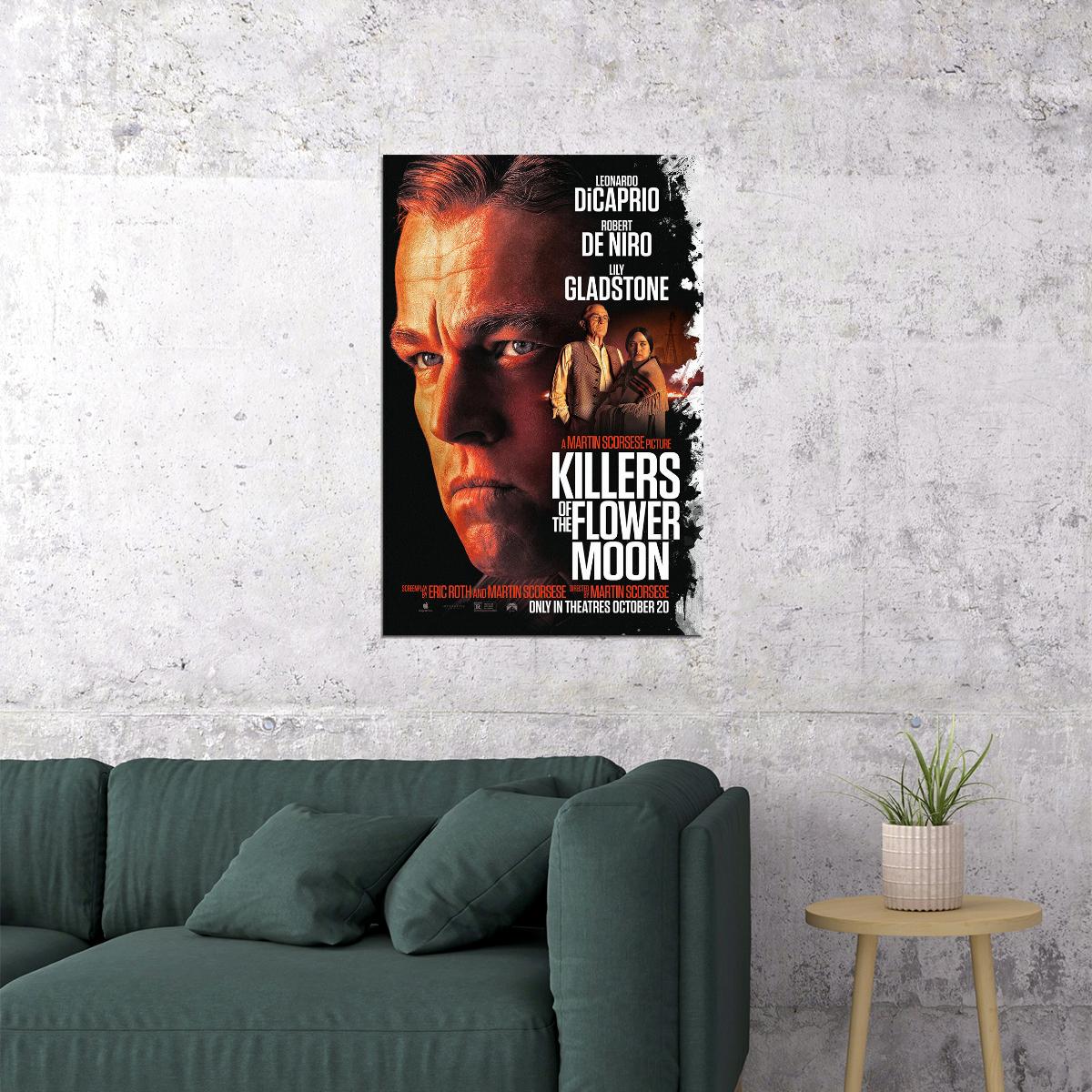 Killers Of The Flower Moon Crime Western Movie Poster Wall Art Print Home Wall Decor - xonomax
