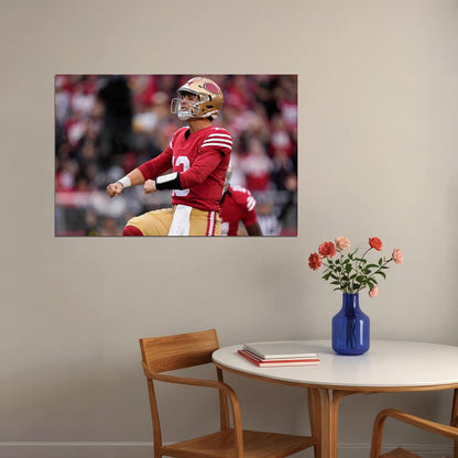 Brock Purdy Football Player San Francisco Sport Poster Wall Art Print Home Wall Decor - xonomax