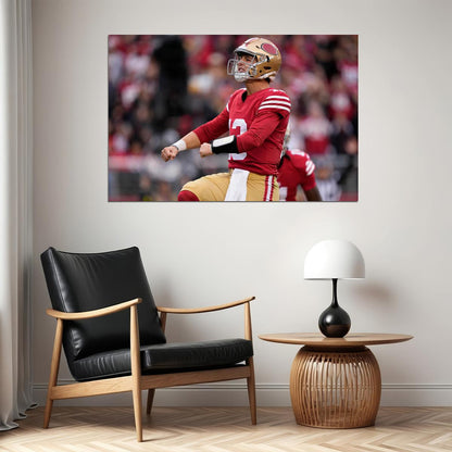 Brock Purdy Football Player San Francisco Sport Poster Wall Art Print Home Wall Decor - xonomax