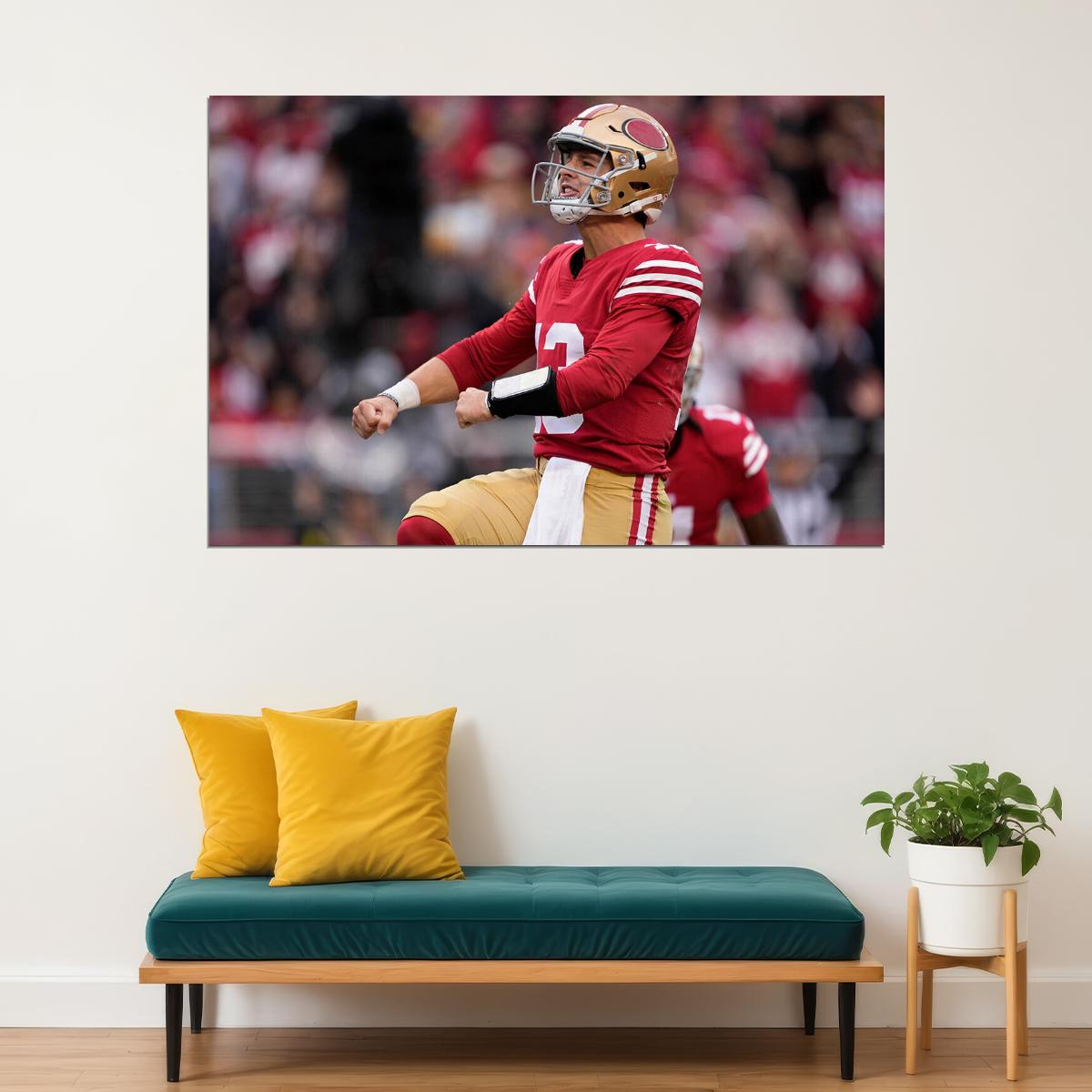 Brock Purdy Football Player San Francisco Sport Poster Wall Art Print Home Wall Decor - xonomax