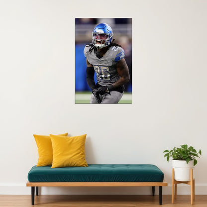 Jahmyr Gibbs Celebrity American Player Football Poster Wall Art Print Home Wall Decor - xonomax