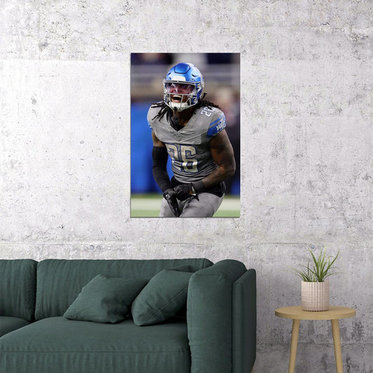 Jahmyr Gibbs Celebrity American Player Football Poster Wall Art Print Home Wall Decor - xonomax
