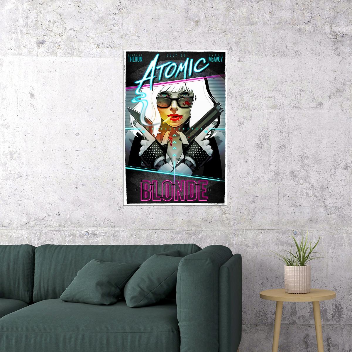 Atomic Blonde 2017 Action Thriller Movie Poster Wall Art Print Home Wall Decor - xonomax