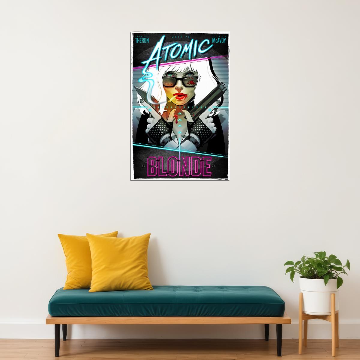Atomic Blonde 2017 Action Thriller Movie Poster Wall Art Print Home Wall Decor - xonomax