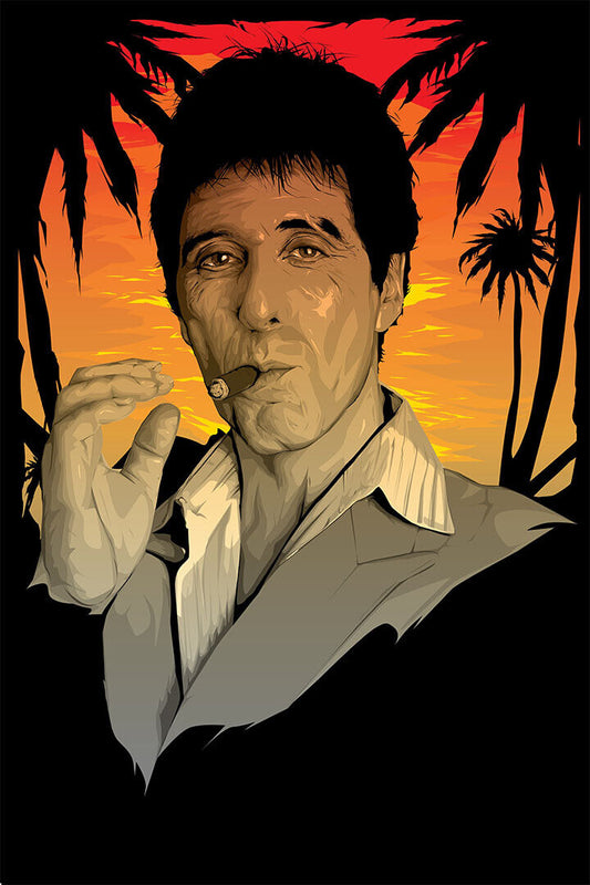 Scarface Crime Drama Movie Cinema Gift Poster Wall Art Print Home Wall Decor