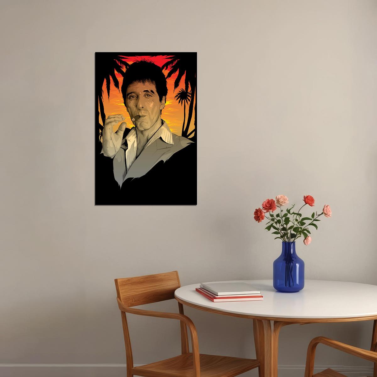 Scarface Crime Drama Movie Cinema Gift Poster Wall Art Print Home Wall Decor