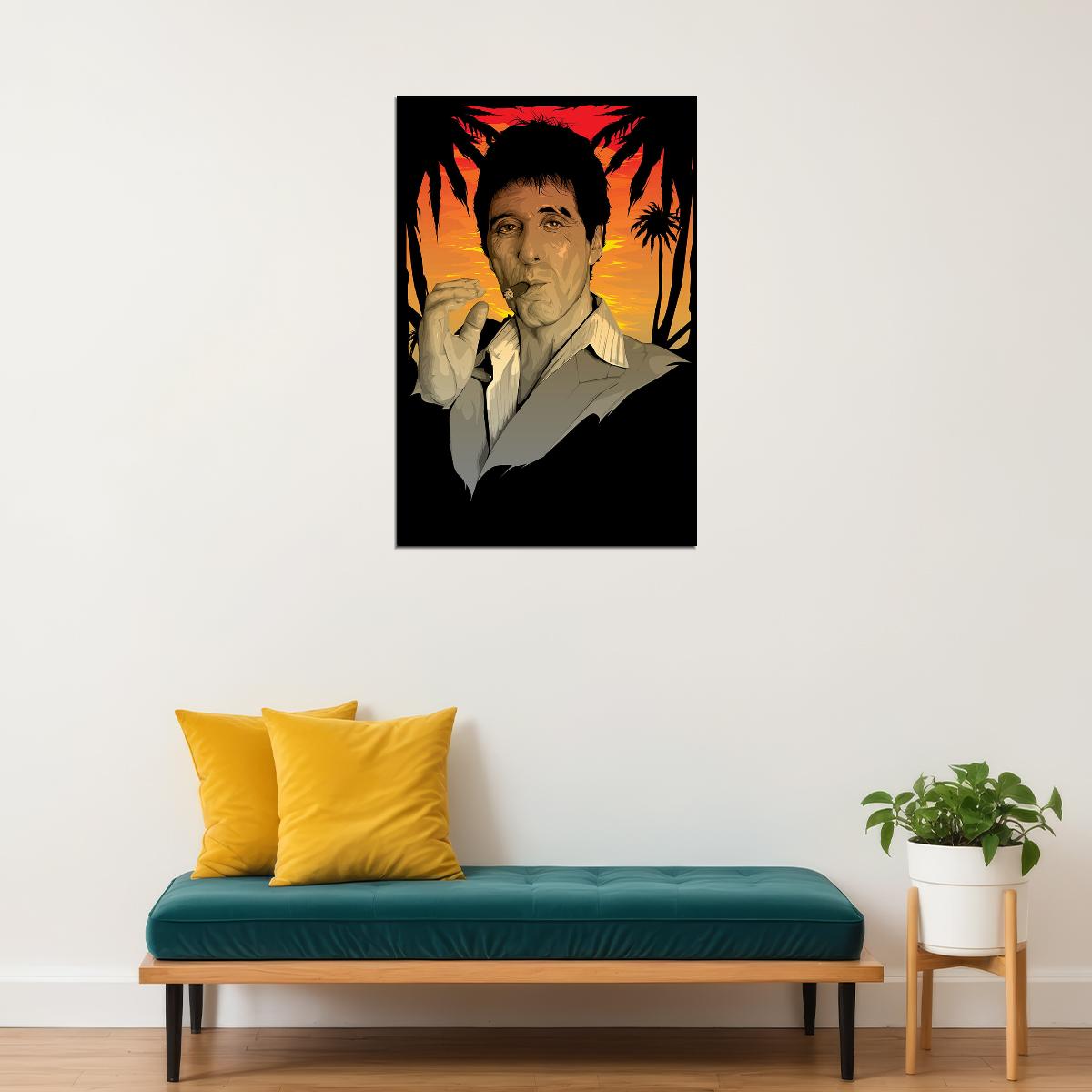 Scarface Crime Drama Movie Cinema Gift Poster Wall Art Print Home Wall Decor