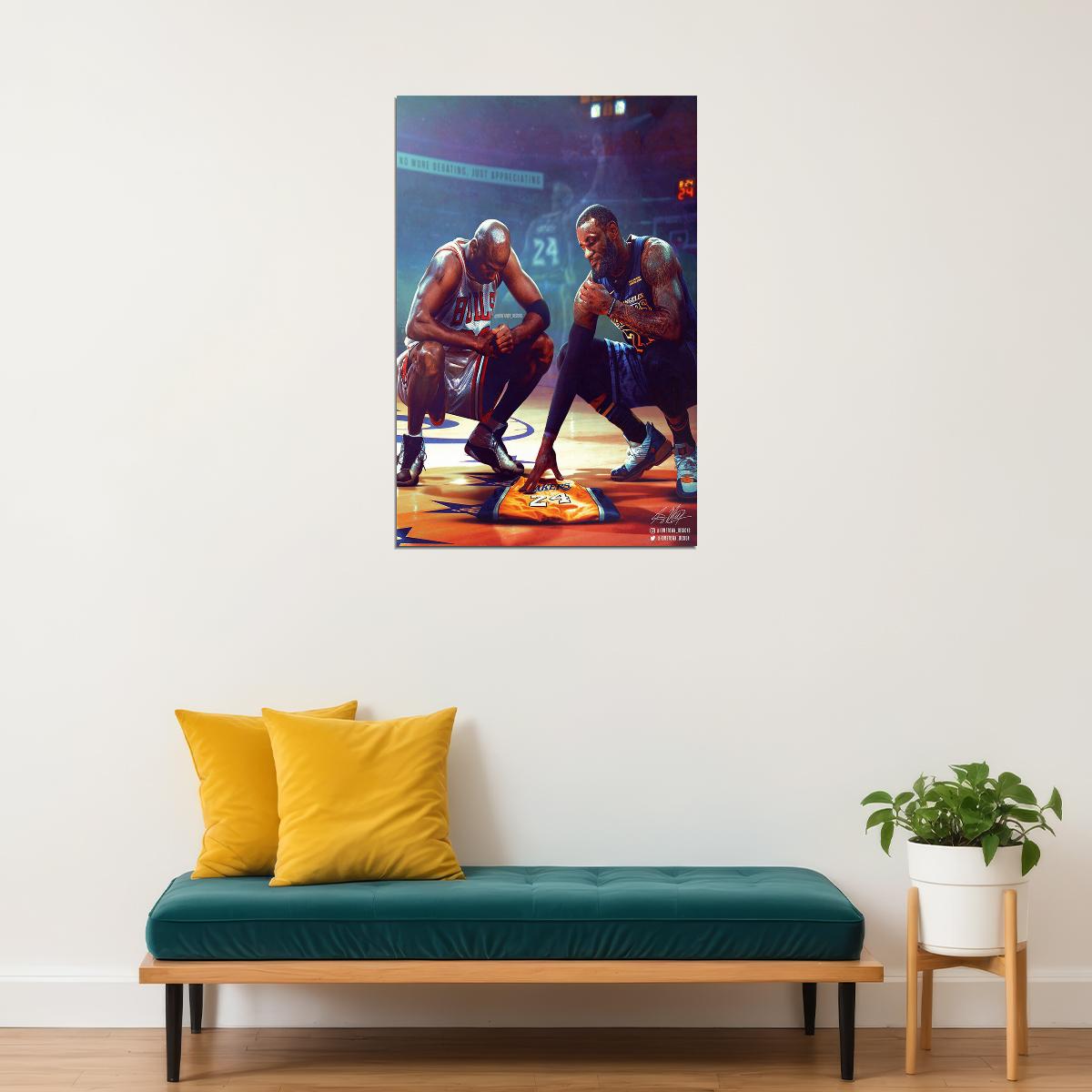 James Kobe Basketball Player Sport Fans Poster Wall Art Print Home Wall Decor - xonomax