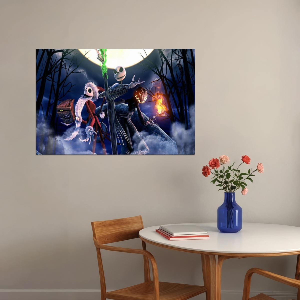 The Nightmare Before Christmas Animation Movie Poster Wall Art Print Home Wall Decor - xonomax