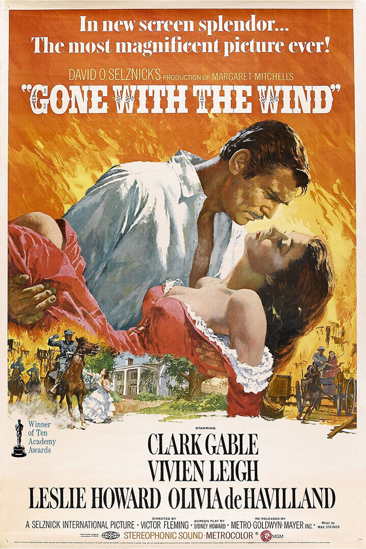 Gone With The Wind Romance Drama Movie Film Gift Poster Wall Art Print Home Wall Decor - xonomax