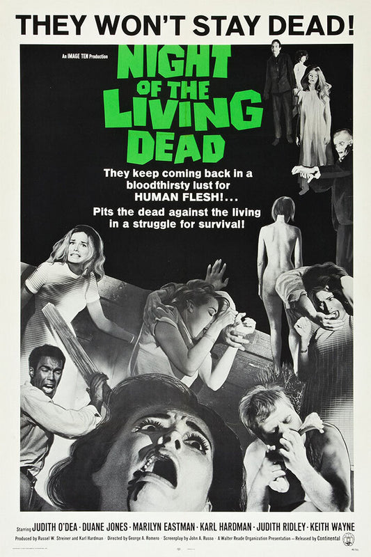 Night Of The Living Dead Classic Horror Movie Poster Wall Art Print Home Wall Decor - xonomax
