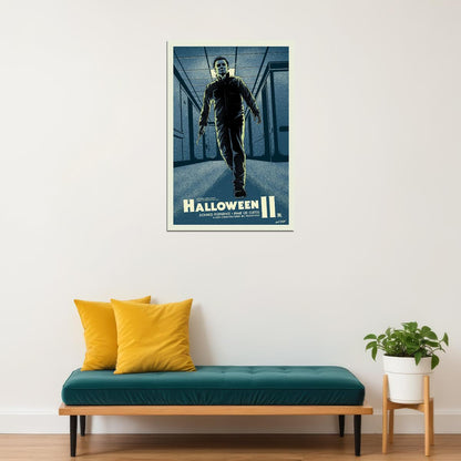 Halloween Ii Classic Horror Movie Cinema Poster Wall Art Print Home Wall Decor - xonomax